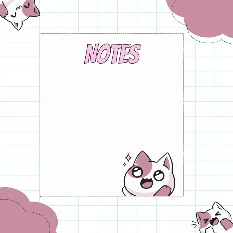 Purple Cat Sticky Notes - صورة 1