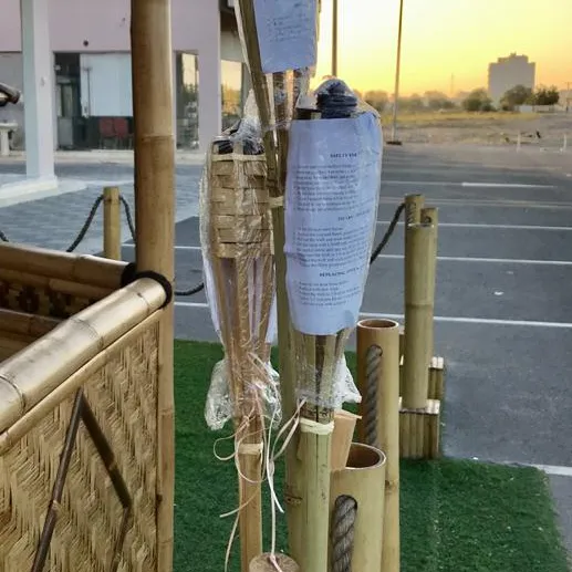 عدد ٣ مشاعل بامبو الخشبية + لتر زيت - صورة 1