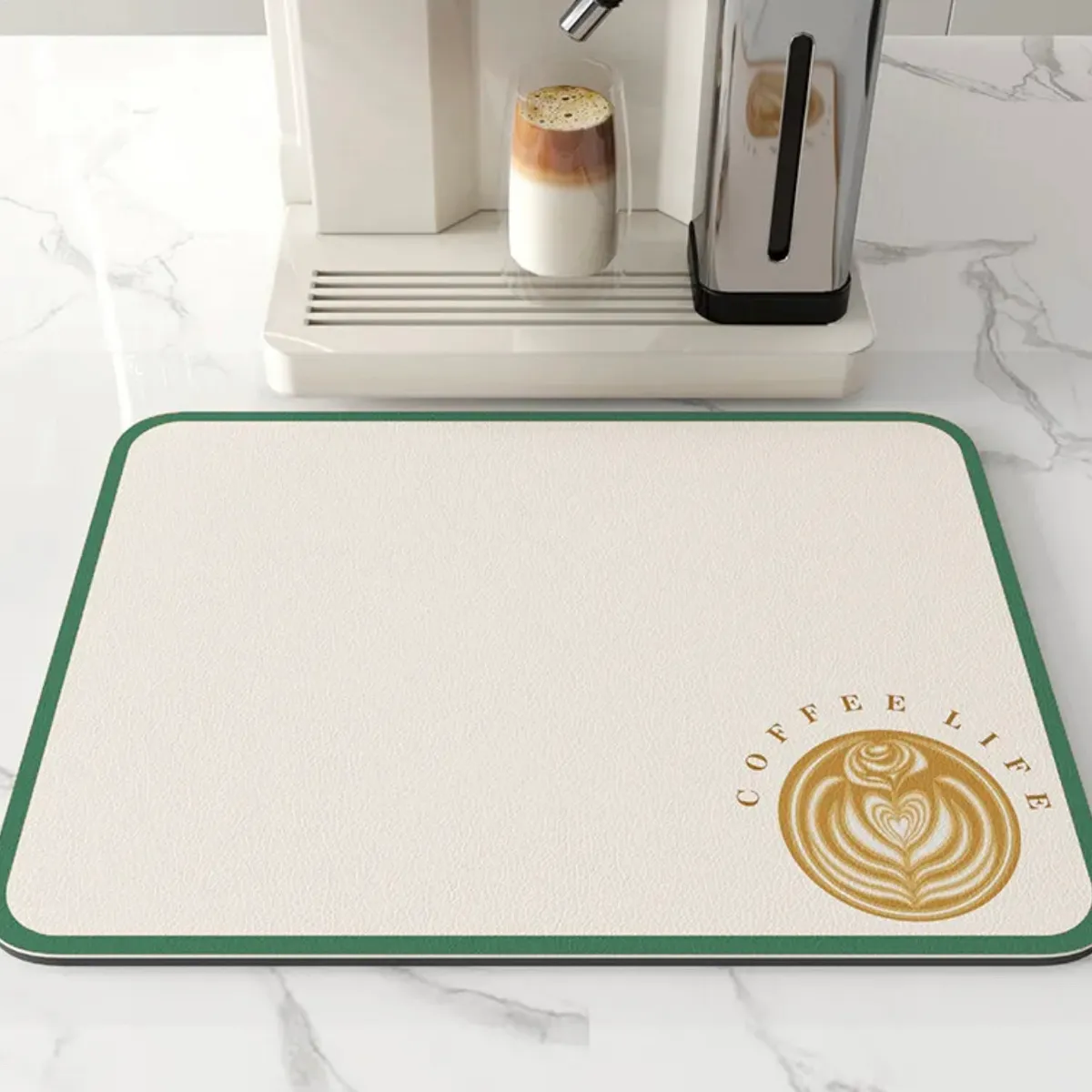 حصيرة آلات القهوة وركن القهوة والاكواب - Image 1