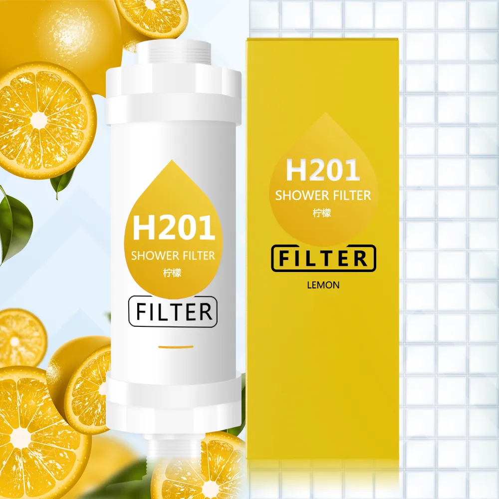 فلتر فيتامين سي ، فلتر الاستحمام المعطرة ، منقي المياه إزالة الكلور ، فلتر الاستحمام الطبيعي فيتامين ج - صورة 1