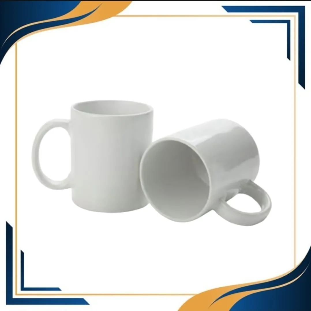 أكواب بيضاء مع الطباعة الحرارية - Image 1