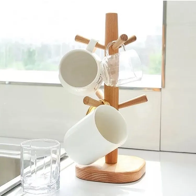 حامل الاكواب خشبي - Image 1