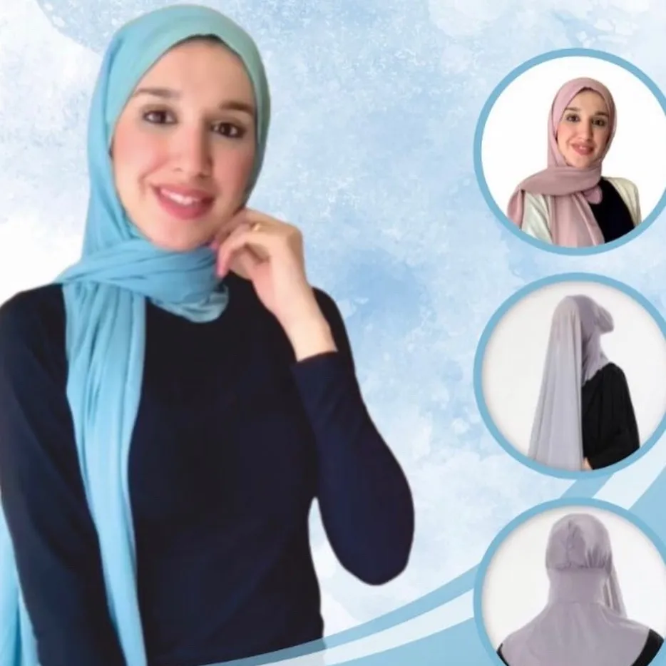 شال شيفون مع قطعة داخلية - صورة 1